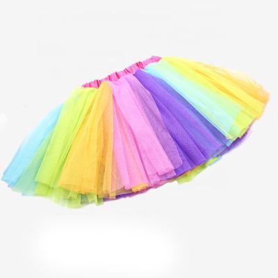 China Breathable Party Tutu Dresses Baby Lace High Quality Rainbow Infant Clothes OEM Service Ball Dress Lovely Child Girl Kids Daily New Style for sale