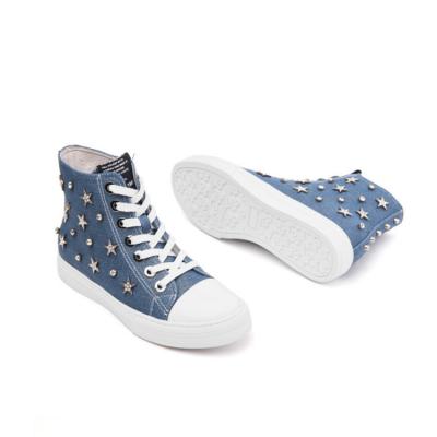 China High Top Sneakers High Top Jeans Canvas Casual Ankle Sneaker For Men And Women for sale