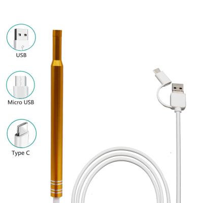 China Built-in LED Flashlight 3-in-1 Endoscope Camera Android 5.5mm Ear Spoon Earpick Otoscope Endoscope Endoscope Camera for sale