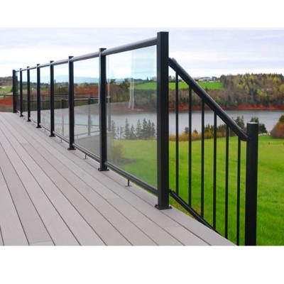 China Modern Topless Powder Coating Aluminum Glass Railing Post for sale