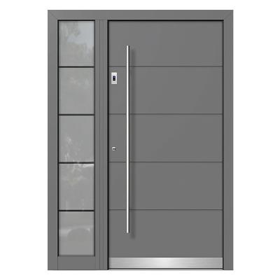 China Personal Fire Protection Modern Exterior Steel House Doors Front Iron Base Track Door High End Entry Doors for sale