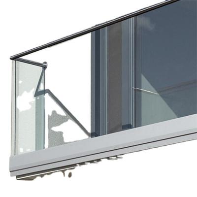 China U Channel Tempered Glass Balustrade Contemporary Aluminum Balustrade for sale