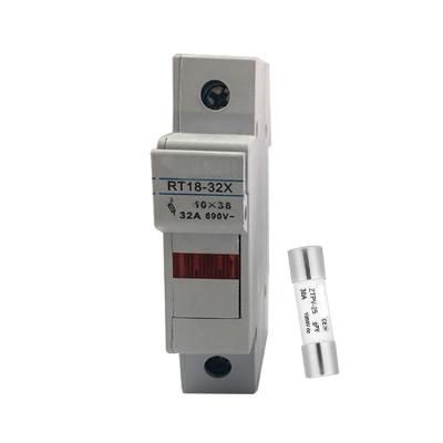 China 1,2,3,4,5,6,8,10,12,15, 20, 25, 32 10*38mm dc frame solar fuse dc 1000 v pv and fuse holder fuse cartridge with the indication for sale