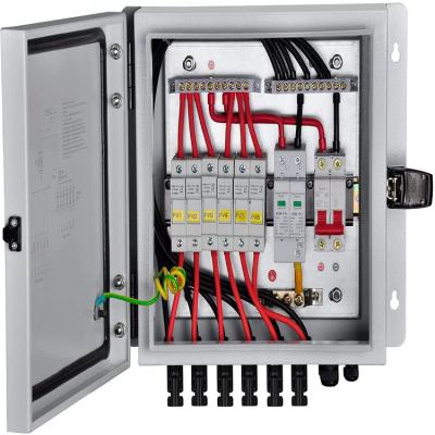 China Customized PV Combiner Box DC/AC 1/1 Solar Combiner Box Circuit Breaker SPD Fuse 2/1 4/1 4/2 5/1 6/1 12/1 Connect Box Bm- 6-1 for sale