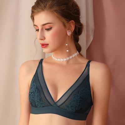 China NUSPIRE New Arrival Wirless Bra Design Sexy Lace Cup Bra Fashionable Thin Detachable Adjustable QUICK DRY Beautiful Lingerie Bra for sale