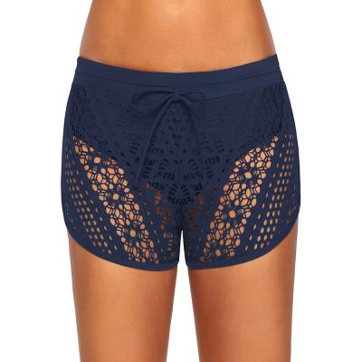 China NUSPIRE Breathable Lace Up Mesh Swimsuit Women Swimwear Beach Trunks Shorts Hollow Out for sale