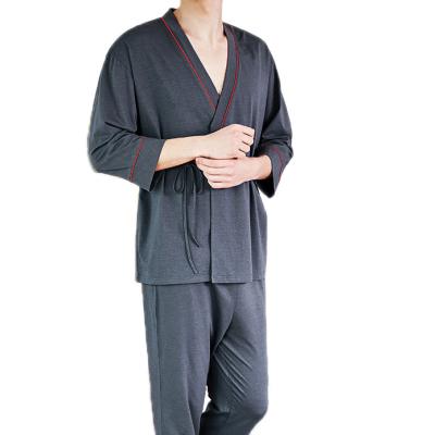 China NUSPIRE Cotton Modal Comfortable Men's Soft Breathable Sleepwear Set Home Wear Suit Pajamas for sale