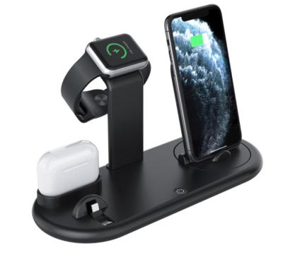 China Hot Selling 10W Mobile Phone Tablet MP3 GPS Mobile Phone Radio Charging Station 7 in 1 Wireless Charger Dock for sale