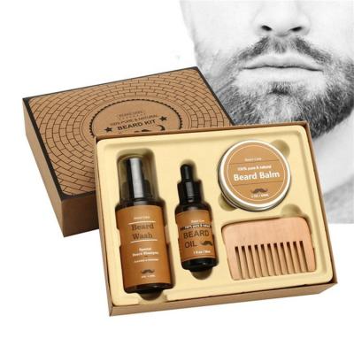 China Salon Promotion Travel Private Label Beard Oil Beard Grooming Home Kit for sale