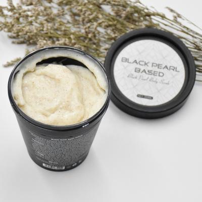 China Wholesale Natural Organic Exfoliator Private Label Black Pearl Whitening Exfoliating Body Scrub for sale