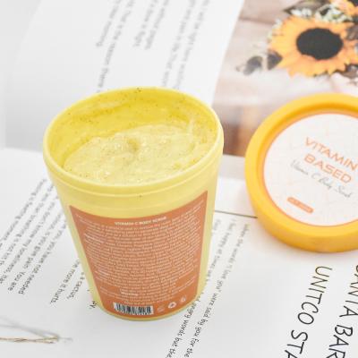 China Orange Exfoliating Exfoliator OEM Private Label Vitamin C Facial And Body Whitening Care Skin Body Scrub for sale