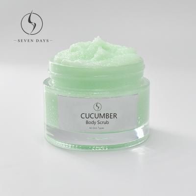 China Exfoliator Cucumber Body Dead Sea Salt Vitamin C High Quality Brightening Body Organic Vegetable Scrub for sale