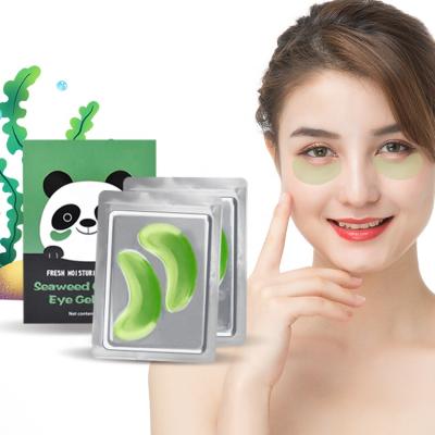 China Anti Wrinkle OEM Private Label Seaweed Natural Green Hydrogel Anti Wrinkle Collagen Crystal Under Eye Mask for sale