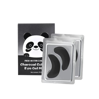 China Dark Black OEM Private Label Anti-Wrinkle Removal Charcoal Hydrogel Collagen Crystal Circles Eye Patch for sale