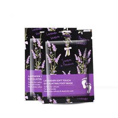 China Custom Private Label Hot Selling Natural Organic Lavender Beautiful Feet Peeling Nourishing Foot Mask for sale