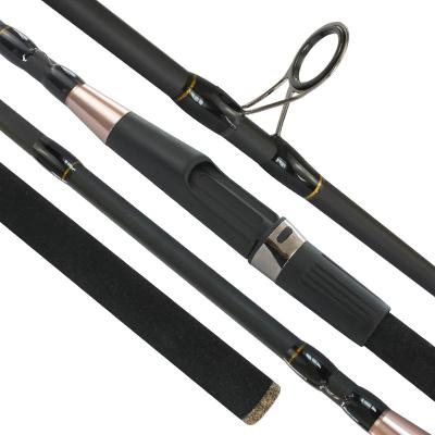 China Custom Portable Fishing Rods Carbon Lure 2.4m 2.7m Casting Spinning Sea Bass Fishing Rod 4 Section Carbon Fiber Distance Travel for sale