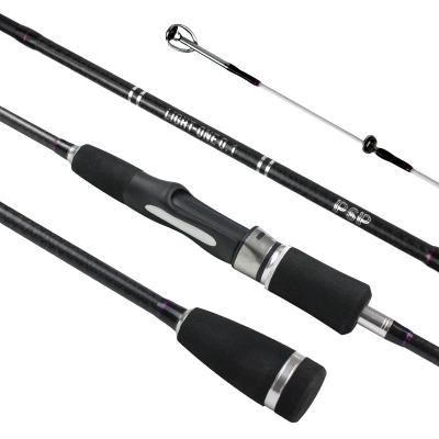 China Custom Fishing Rods Carbon Lure 1.8m 2.10m High Carbon Fiber And Ultra Soft Spinning Fish Rod 2 Sections Brook Fishing Rods for sale