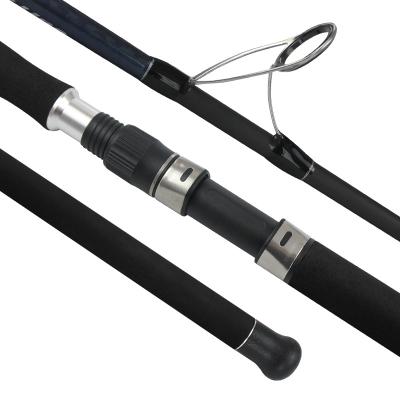 China Custom Carbon Sea Ocean Big Game Jumping Rig Rod 2.43Mm 2 Sections Deep Sea Tuna Shark Trolling Fishing Rods for sale