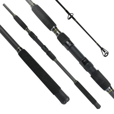 China Portable Carbon Fiber 3.20m Carbon Fiber Custom 4 Section Travel Fishing Rods Spinning Casting Fishing Rods Distance Catfish Boat for sale