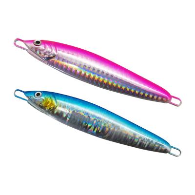 China Custom Artificial Hard Slow Bait Knife Jig 60g 80g 100g Throwing Fishing Baits Lure Baiting Saltwater Metal QYR02 for sale