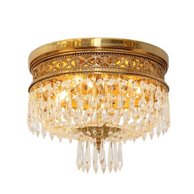 China Jewellerytop Outdoor Mounted Baroque Led Pop Crystal Light Brass Ceiling Lamp Fit Ceiling Lamp Luxury for sale