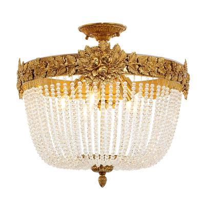 China 2021 Outdoor Mounted Crystal Bead Ceiling Lamp Luxury Home Hallway Lights Jewelerytop Decor Vintage Light Lighting Fuxture Lamps For Bedroom for sale