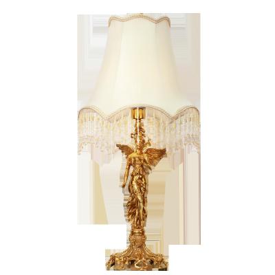 China European Jewellerytop vintage baroque angel lighting American style decorative antique brass table lamp lamps luxury for sale