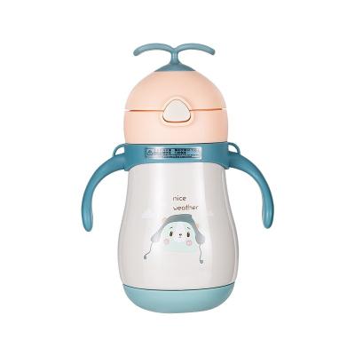 China BPA Free 316 Stainless Steel With Handle Portable Baby Infant Student Learning Drinking Cup Stainless Steel Baby Bottle Baby Bottle for sale