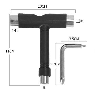 China All-in-one Repair Hand Tool Skate Tools Portable Skateboard T Tool Accessory with t-type Allen Key and L-type Phillips Head Wrench Screwdriver for sale