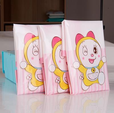 China Doraemon Style Sustainable Prevention Of Bacteria, Mildew And Moisture Vacuum Storage Bags With Hand Pump for sale