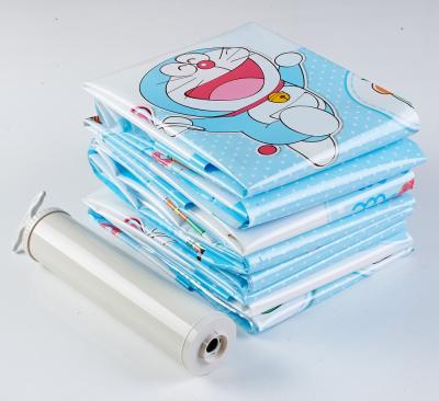 China Cartoon Style Viable Prevention Of Bacteria, Mildew And Moisture Vacuum Storage Bags With Hand Pump for sale