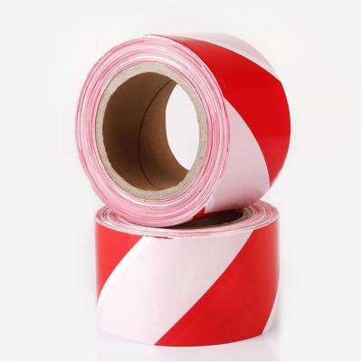 China Barrier Safty ANTISTATIC Hazard Warning Device Red & White Tape 76mm x 305m for sale