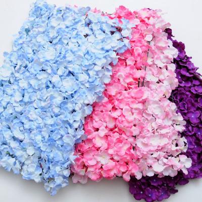 China Home Decoration Artificial Flowers Hydrangea Wall Carpet Rose Silk Carpet Flower Backdrop for sale