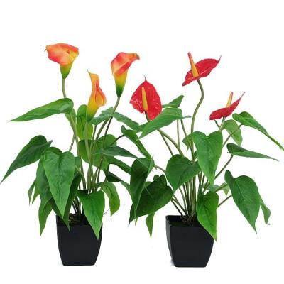 China Artificial Plant Bonsai Tropical Simulated Flowers With Pot for sale