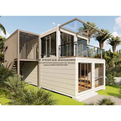 China FLHT Cabin Modern Movable Prefab Villa Container Home Building Panels Multi Floor Design for sale