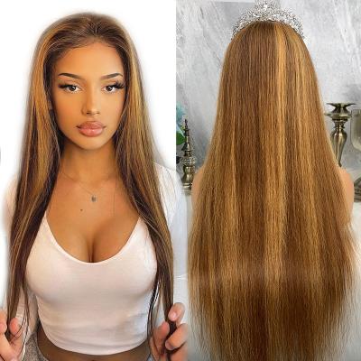 China Barely Shedding Wave Thick Smooth Soft Mink Human Hair Lace Front Body Wigs Cuticle Aligned Highlight Hair Lace Wholesale 4/27 4/27 Highlight Wig for sale