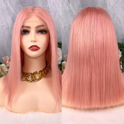 China Full Lace Hair Wig 100cm Bob Colored Wig Lace Front Wigs Colors Short HD Woman Wigs Color for sale