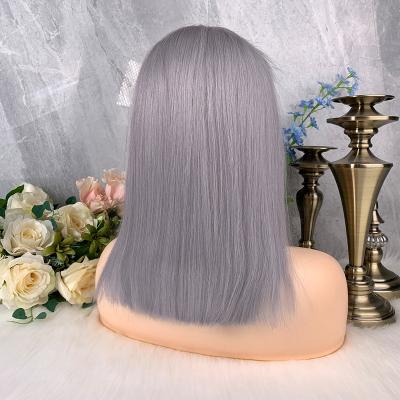 China Colored Full Lace Hair Wig 13x4 Lace Up Brazilian Gray Colorful Wigs Hair Wigs 30 Inches Colored Wig Short Blonde Man for sale