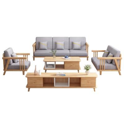 China Removable Living Room Nordic Home Furniture Cover Frame Fabric Wooden Corner Sofa Set for sale