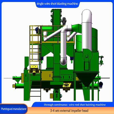 Κίνα Little Production Continuous Wire Rod Shot Blasting Machine with Electric Power Source προς πώληση