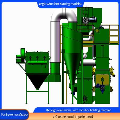 Κίνα Online Coil Rod Shot Blasting Machine for Cold Heading Steel The Max Diameter 130mm προς πώληση