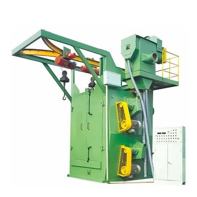 China High Cleanliness Rfq Double Spinner Hanger Hook Type Shot Blasting Machine for Results for sale