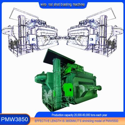 China Wire Products Descaling and Shot Peening Electric Wire Rod Coil Shot Blasting Machine en venta