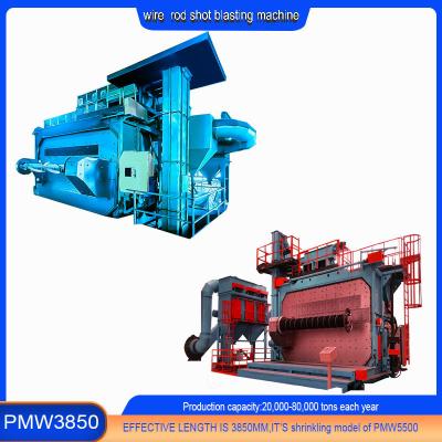 China 30kw/Set Professional Wire Metal Surface Shot Peening Wire Rod Coil Shot Blasting Machine for sale