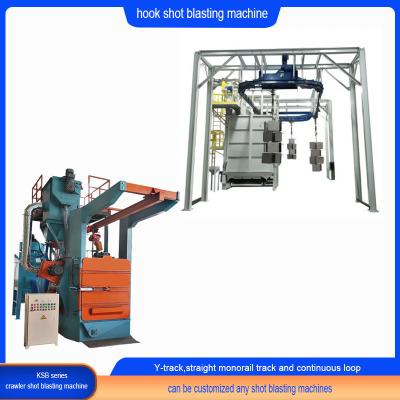 China Industrial Electric K Series Conveyor Shot Blasting Machines with Hook and Monorail en venta