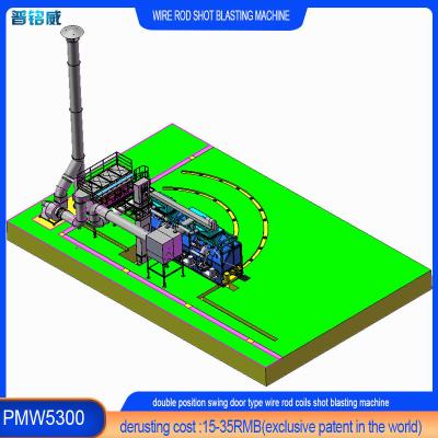 Κίνα Wire Rod Coil Shot Blasting Machine with Production Efficiency of 4-10 Coils Per Hour προς πώληση