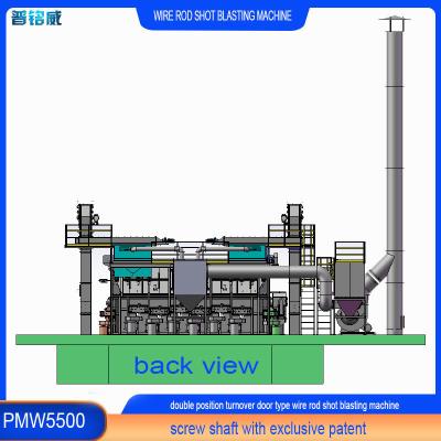 China Customizable Electric Wire Rod Coil Shot Blasting Machine for Various Mandrel Lengths Te koop