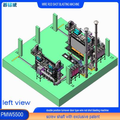 China Wire Rod Coil Shot Blasting Machine with Blast Wheel 240 Kw and Derusting at 18-35RMB/T à venda