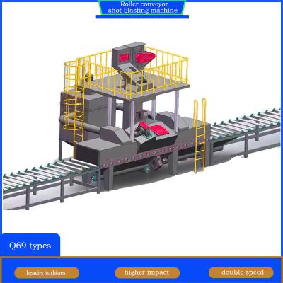 China Customized Roller Conveyor Shot Blasting Machine for Metal Structures Paint Stripping for sale