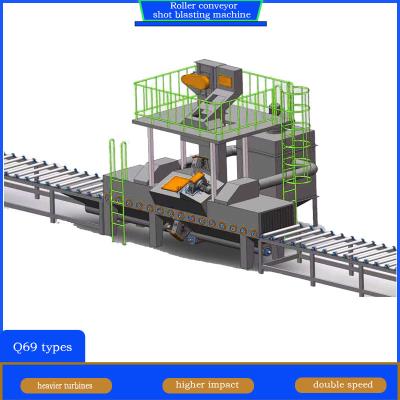 China Matching Pretreatment Line Roller Conveyor Shot Blasting Machine with Crawler Abrator for sale